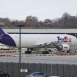 FedEx Airbus A300‑600F N682FE on the ground at the airport.