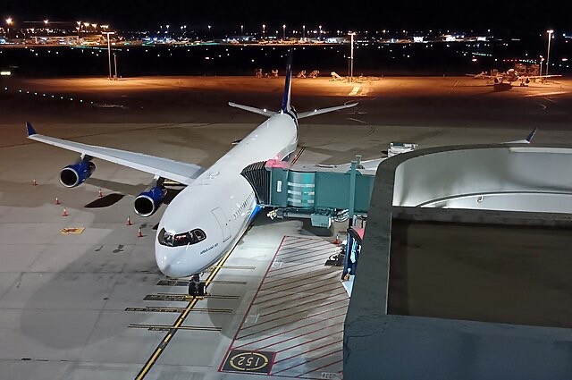 Hi Fly Malta Airbus A340-300 (9H-TQZ) on the ground at Perth Airport