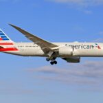 american airlines airplane on sky